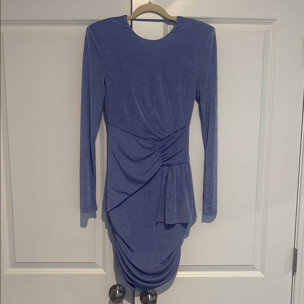 MISHA COLLECTION Long Sleeve Blue Dress